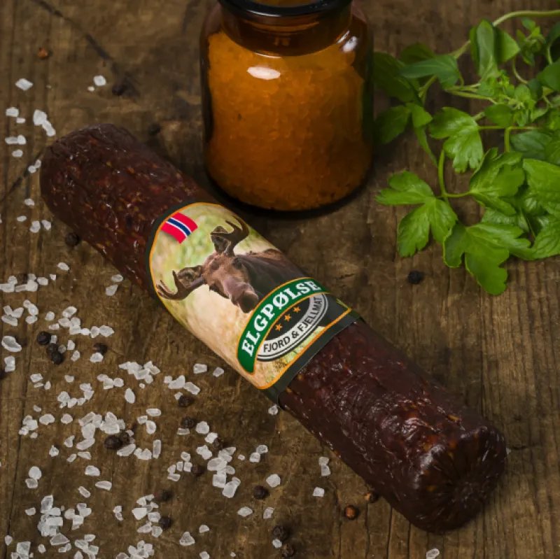Discount Spekebua Elgpølse 260g ( Fjord og Fjellmat)