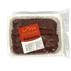 Hot Spekebua Rødvinspølse 500g oppskåret